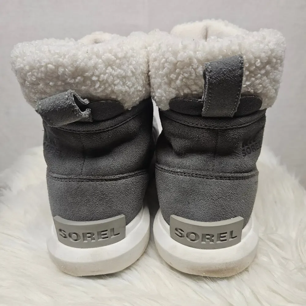 Sorel Explorer II Carnival Cozy Waterproof Boots Women Quarry/Sea Salt Size 8.5